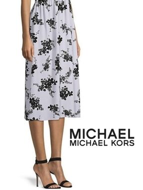 NWT Sz 12 Michael Kors LavenderMist Floral Midi